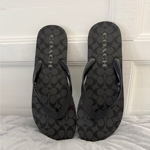 Coach Monogram Black Sandals
